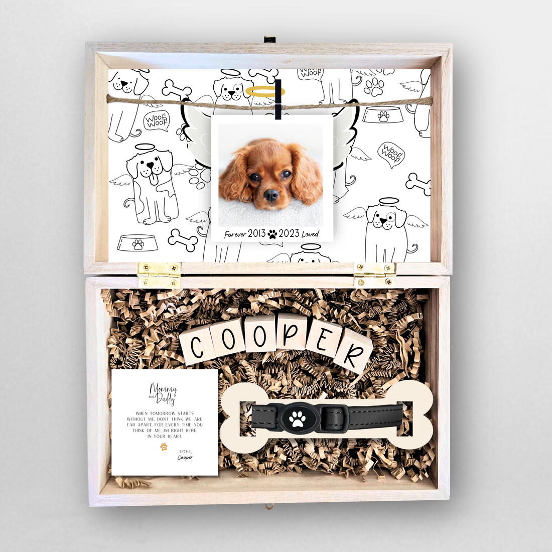 Introducing "Forever Loved" Pet Memorial Engraved Wood Gift Boxes: Honoring the Bond with Personalized Tributes