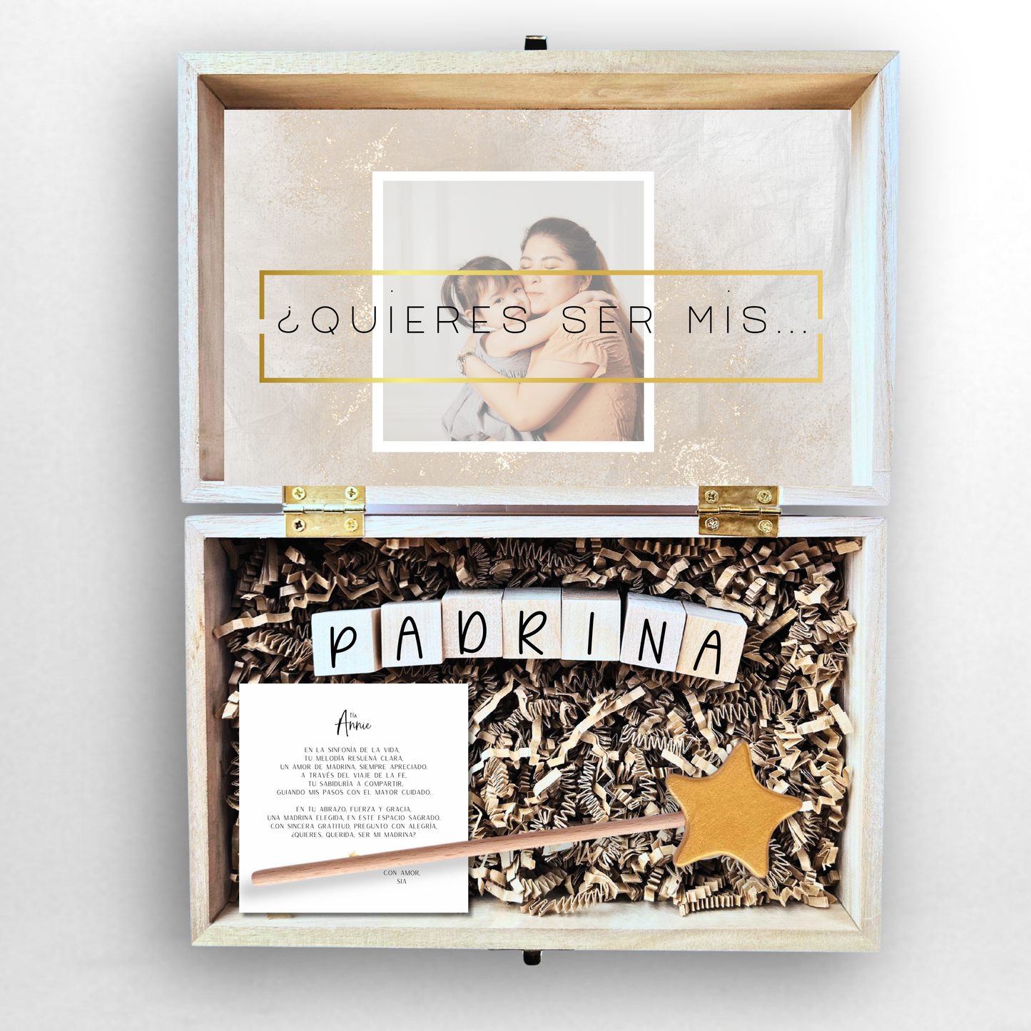 Baptism Proposal Engraved Wooden Gift Box