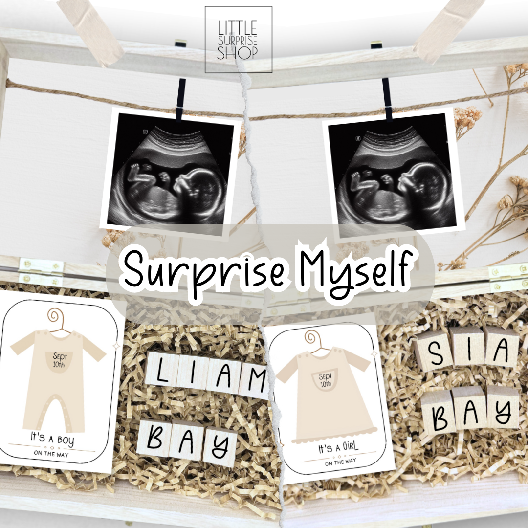 Neutral Gender Baby Gender Reveal Gift Box Engraved Keepsake Celebration Baby Shower It's Boy or Girl Surprise Parent To Be for Grandparents surprise myself